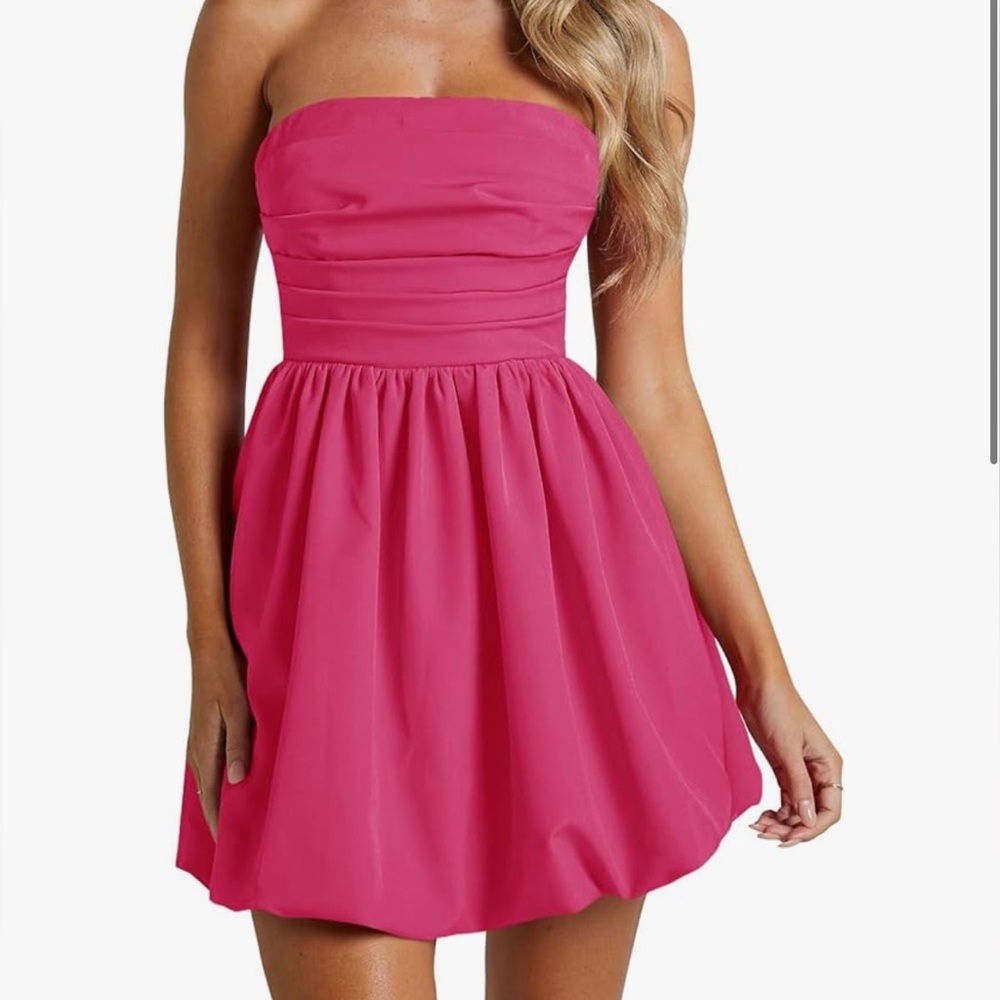 Strapless Pink mini Dress